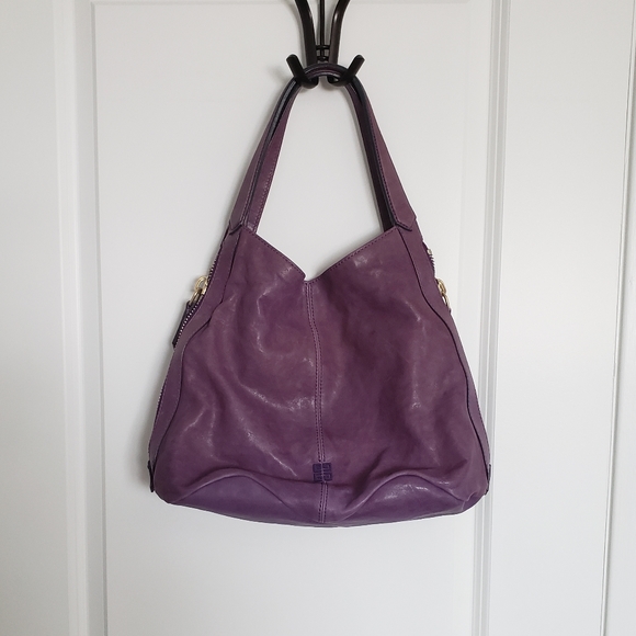 GIVENCHY Purple Tinhan Lamb Leather Shoulder Purse - Picture 3 of 14